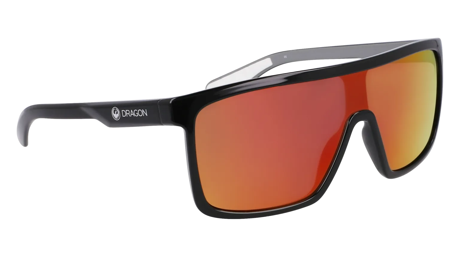 MOMENTUM - Shiny Black/Grey with Polarized Lumalens Red Ionized Lens