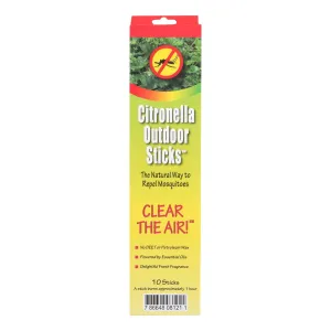 Neem Aura Naturals Outdoor Citronella Sticks - 10 Count