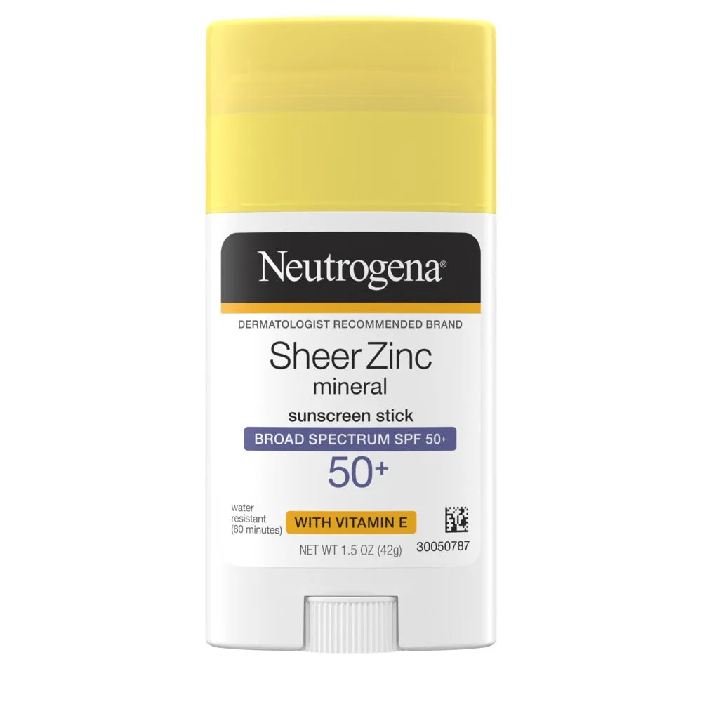 Neutrogena Sheer Zinc Mineral Sunscreen Stick Broad Spectrum SPF 50 