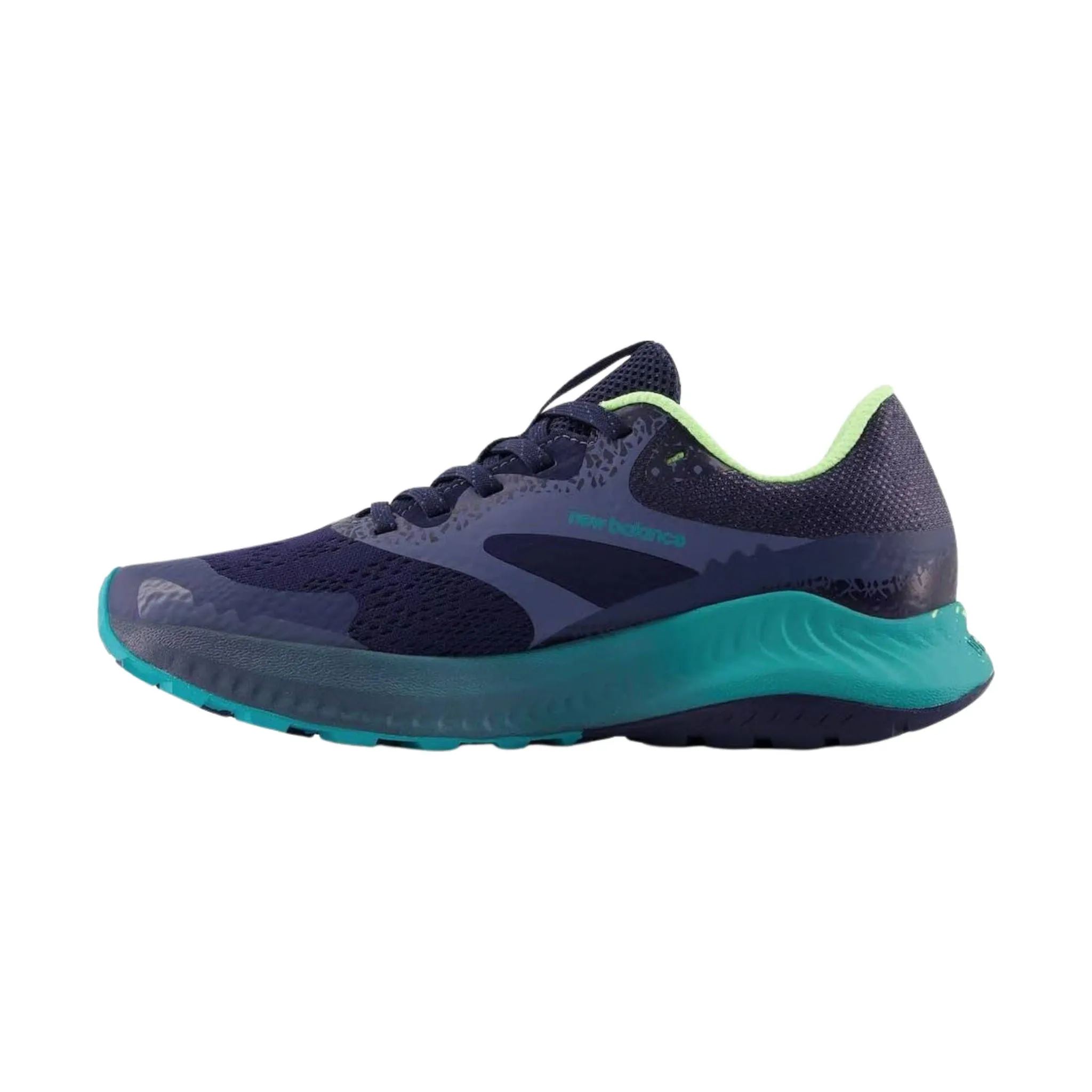 New Balance Women's Dynasoft Nitrel V5 GTX Trail Running Shoes - Natural Indigo/Electric Teal/Bleached Lime Glo