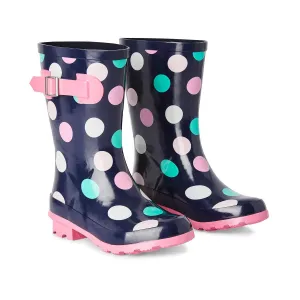 New with tags! George Toddler Girls' Dotty Rain Boots, Navy, Sz 12