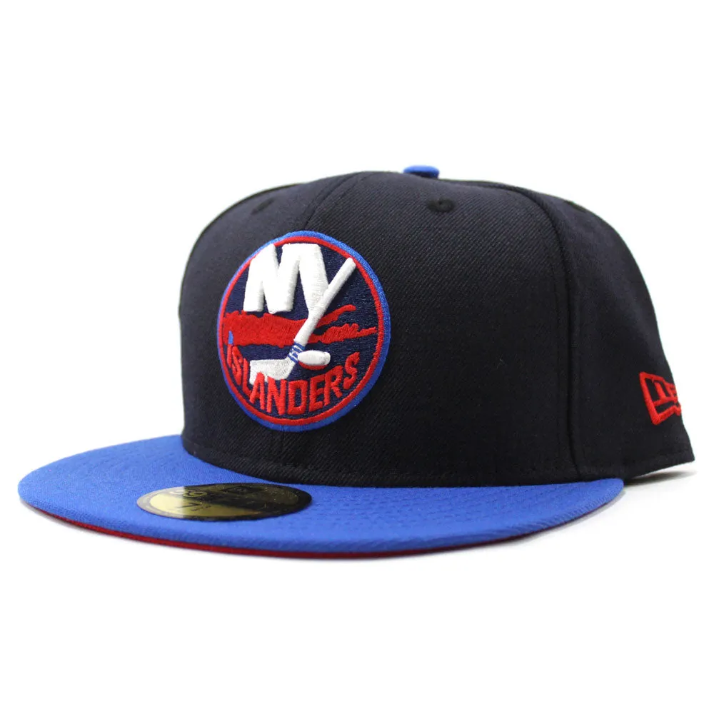 New York Islanders New Era 59Fifty Fitted Hat (Navy Blue Red Under Brim)