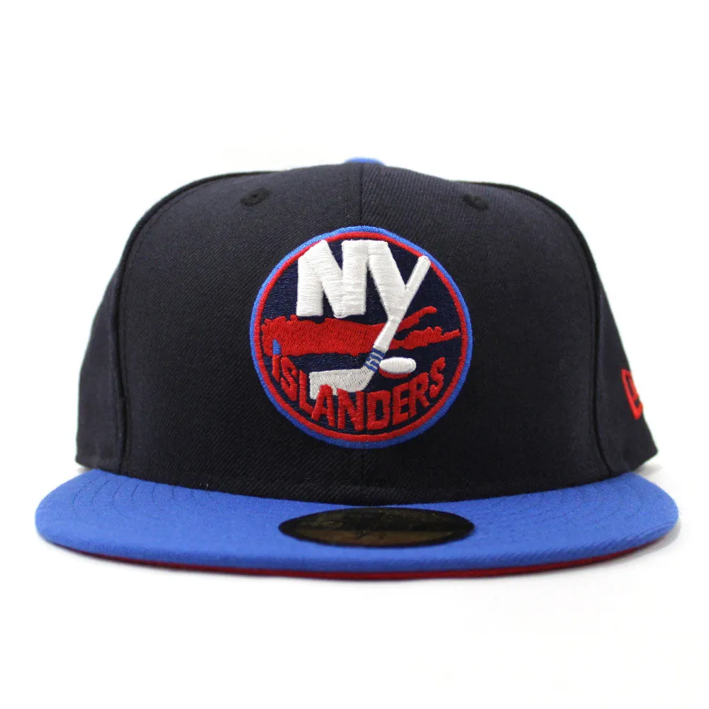 New York Islanders New Era 59Fifty Fitted Hat (Navy Blue Red Under Brim)