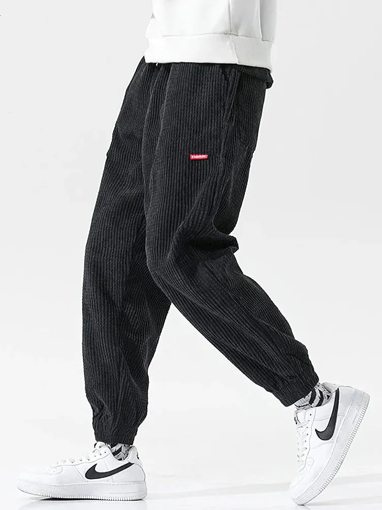 Obsidian Phoenix  Men's Baggy Corduroy Sweatpants - Loose Fit Joggers
