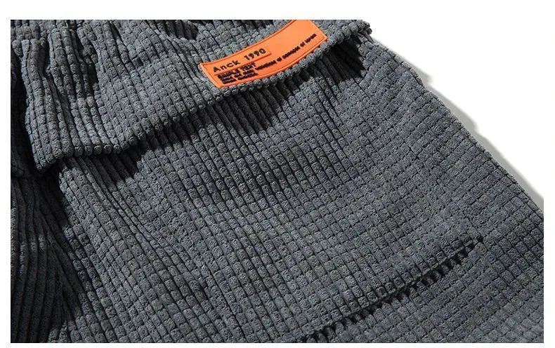 Obsidian Phoenix  Men's Baggy Corduroy Sweatpants - Loose Fit Joggers