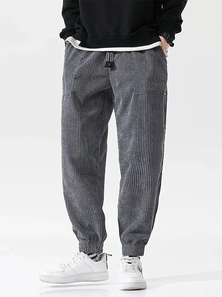 Obsidian Phoenix  Men's Baggy Corduroy Sweatpants - Loose Fit Joggers