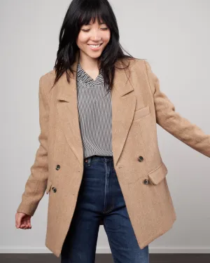 oversized db blazer - camel herringbone