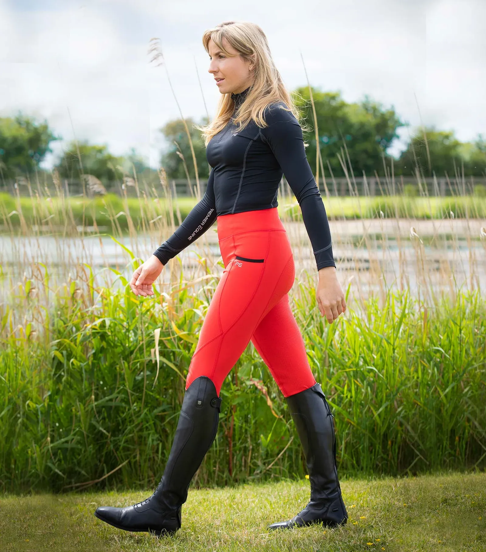 PEI Alexa Ladies Riding Tights (Red / UK12 / EU40)