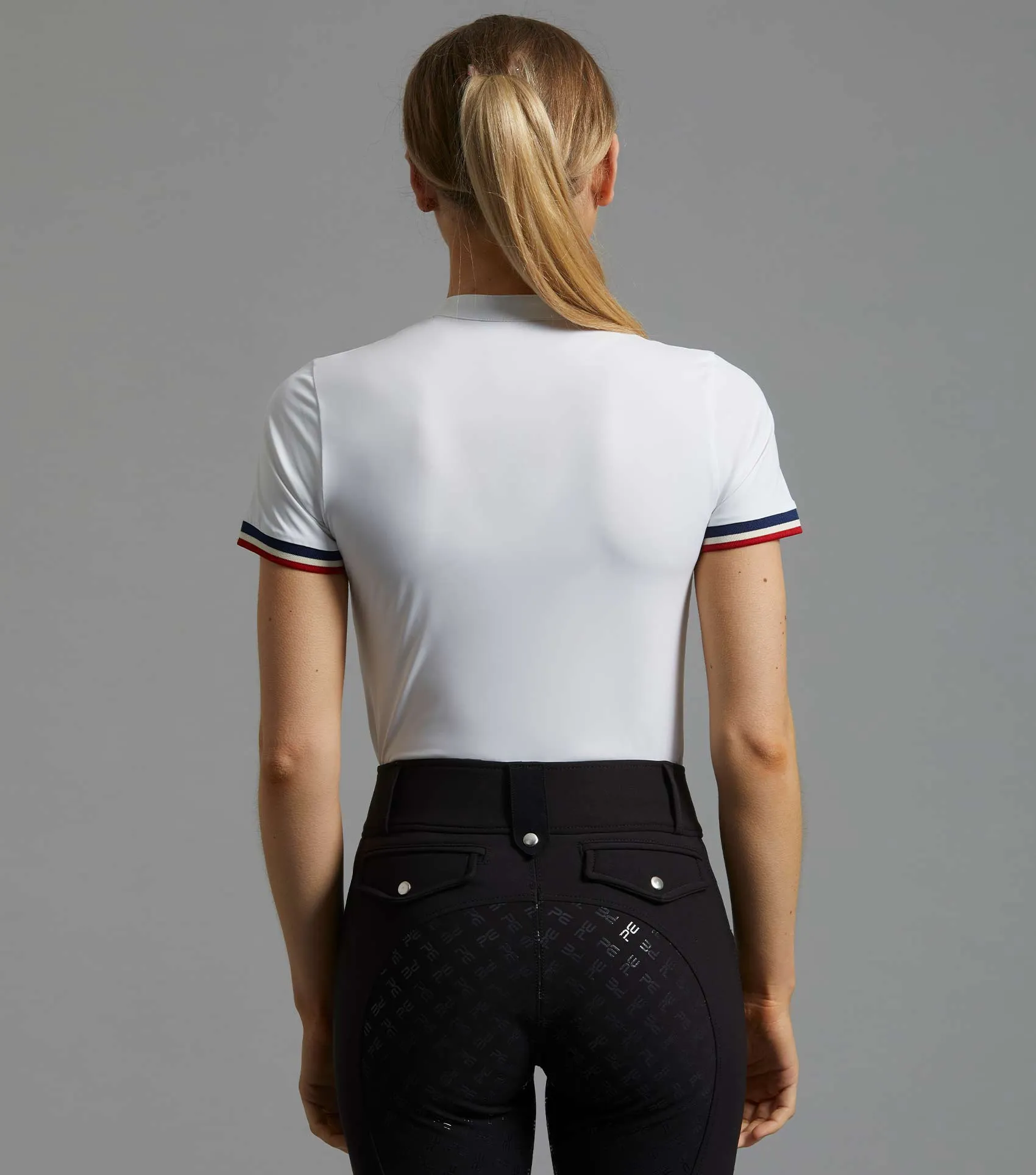 PEI Allegra Ladies Short Sleeve Riding Top - White