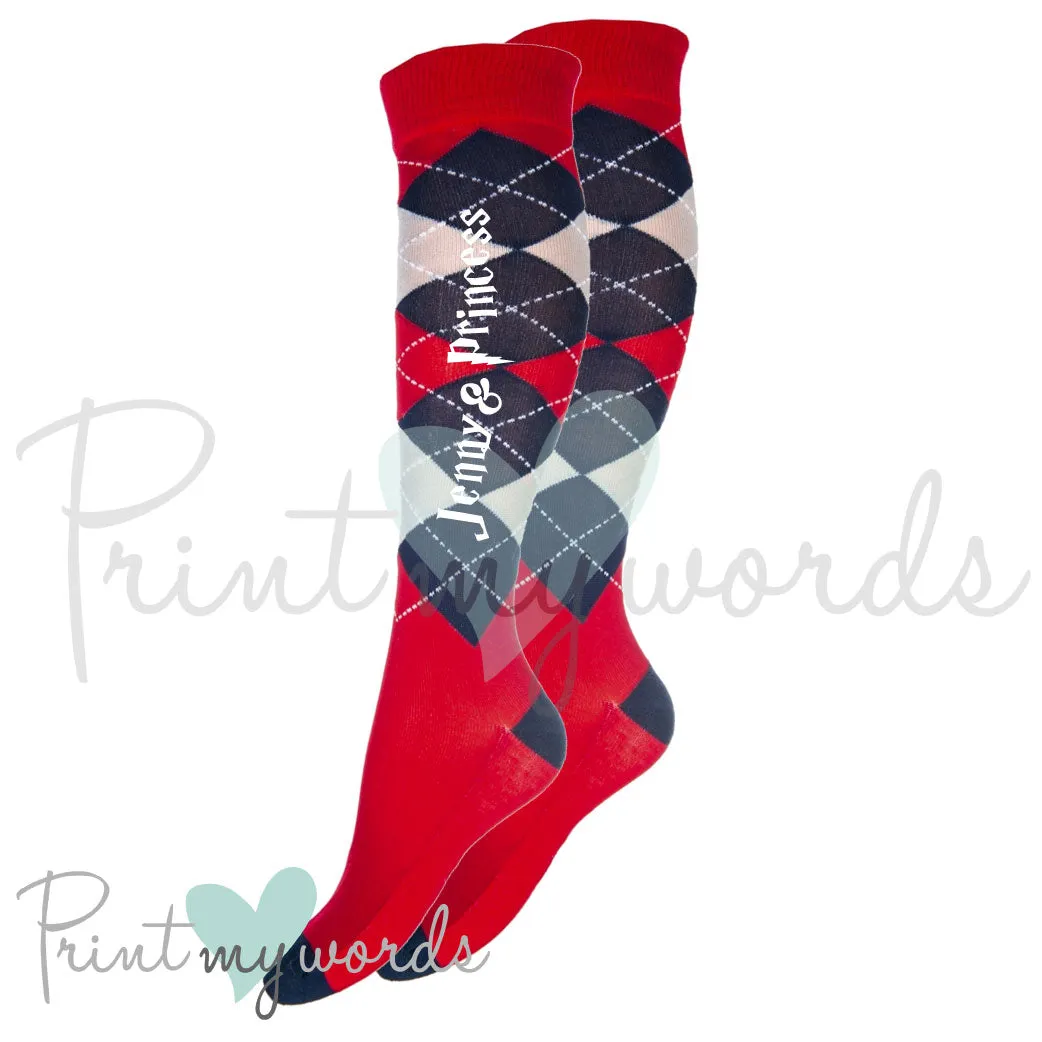 Personalised Equestrian Horse Riding Socks - Wizard Style