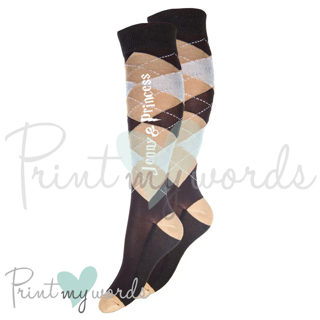 Personalised Equestrian Horse Riding Socks - Wizard Style