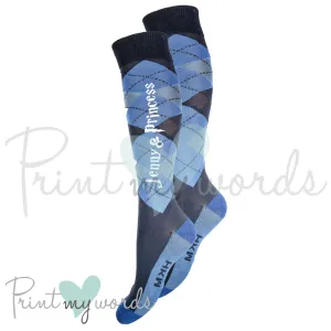Personalised Equestrian Horse Riding Socks - Wizard Style