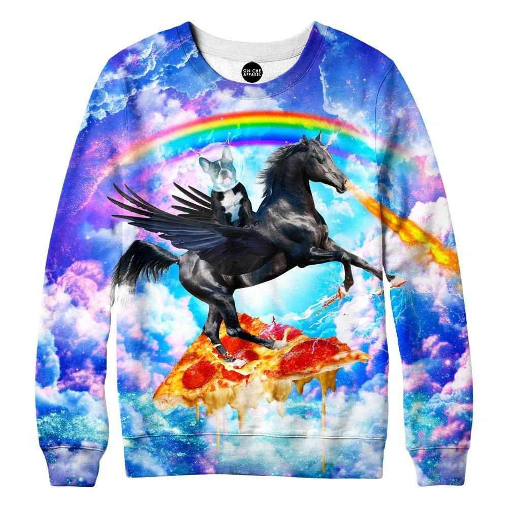 Puppy Riding Pegasus Sweatshirt