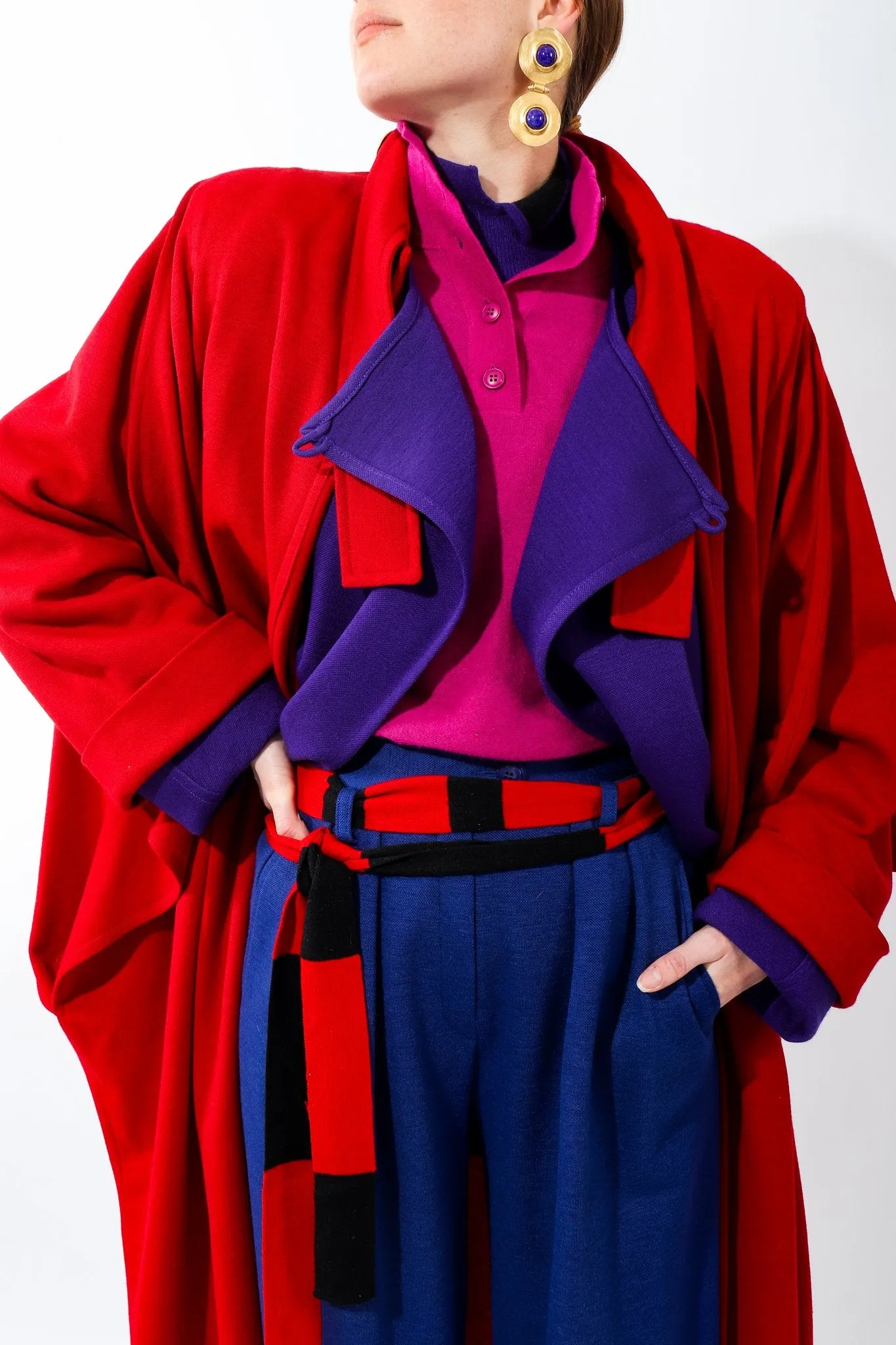 Purple Knit Turtleneck Sweater