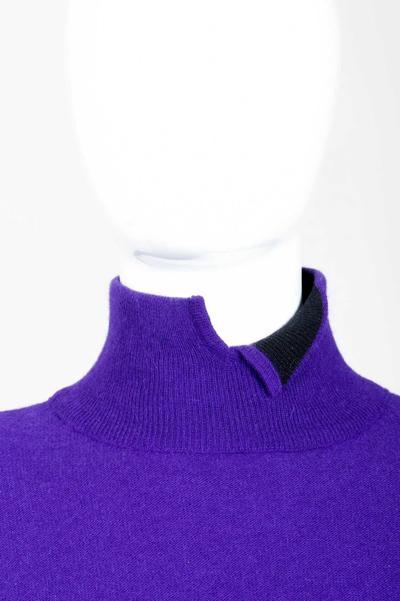 Purple Knit Turtleneck Sweater