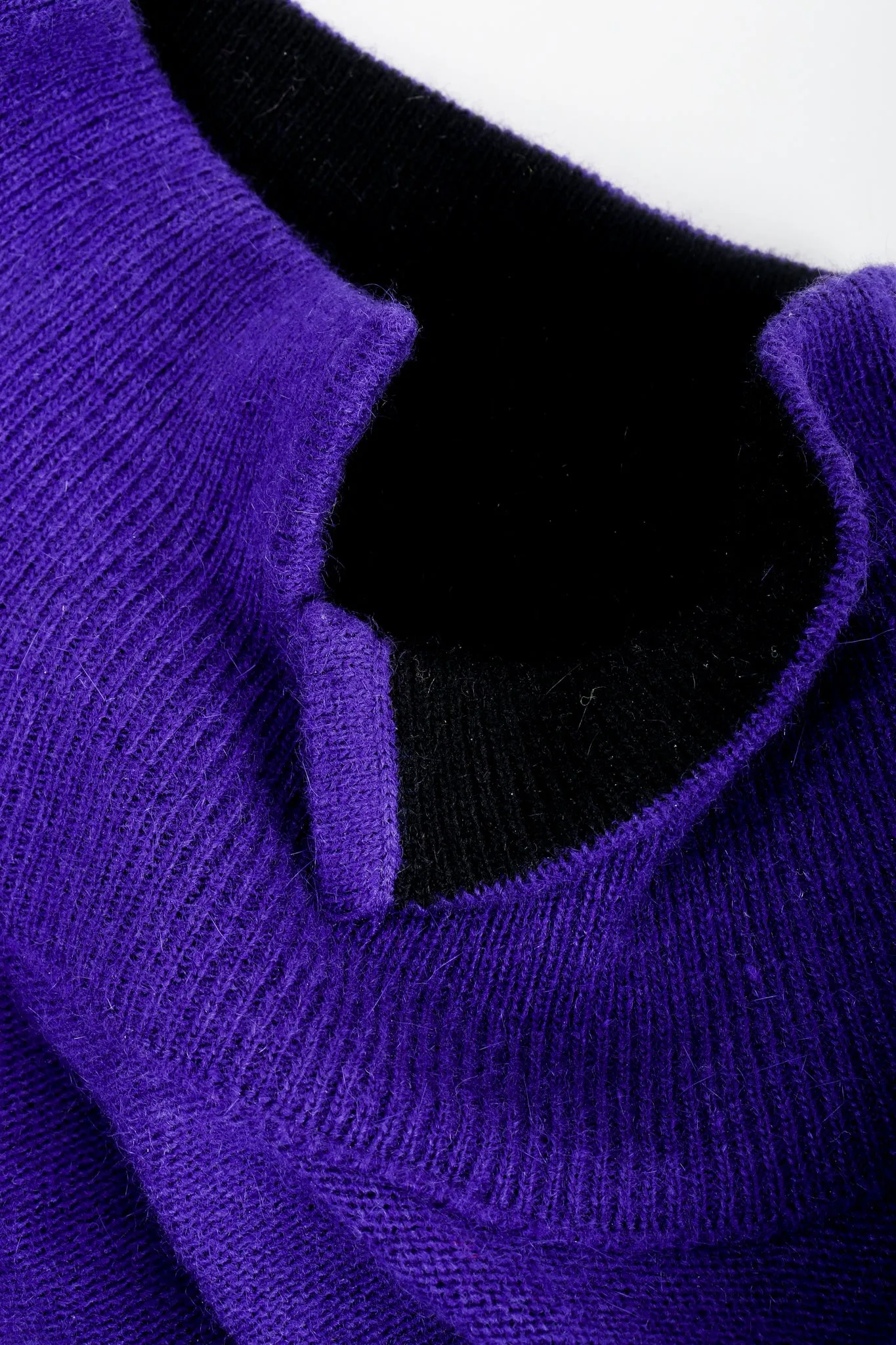 Purple Knit Turtleneck Sweater