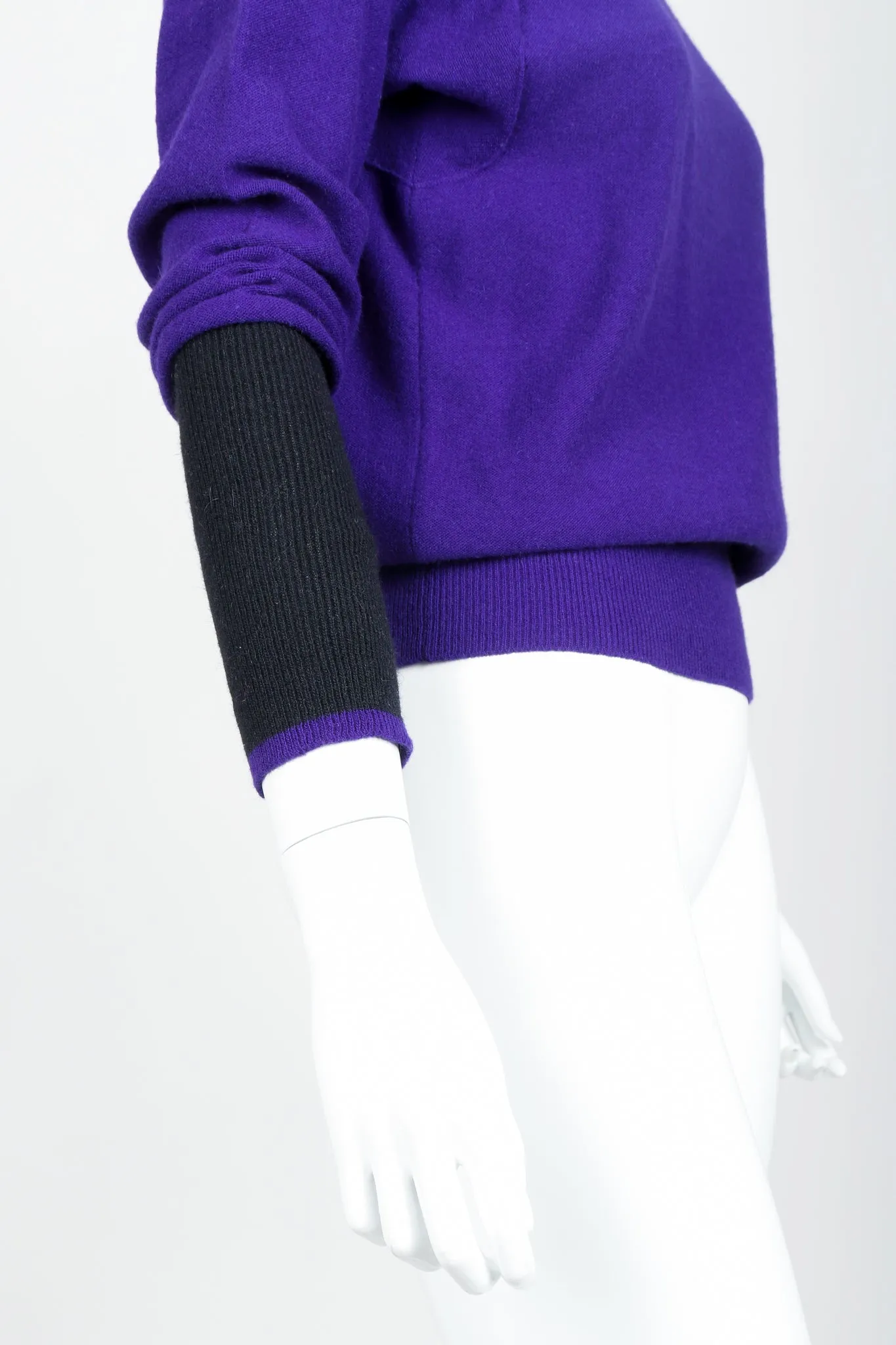 Purple Knit Turtleneck Sweater