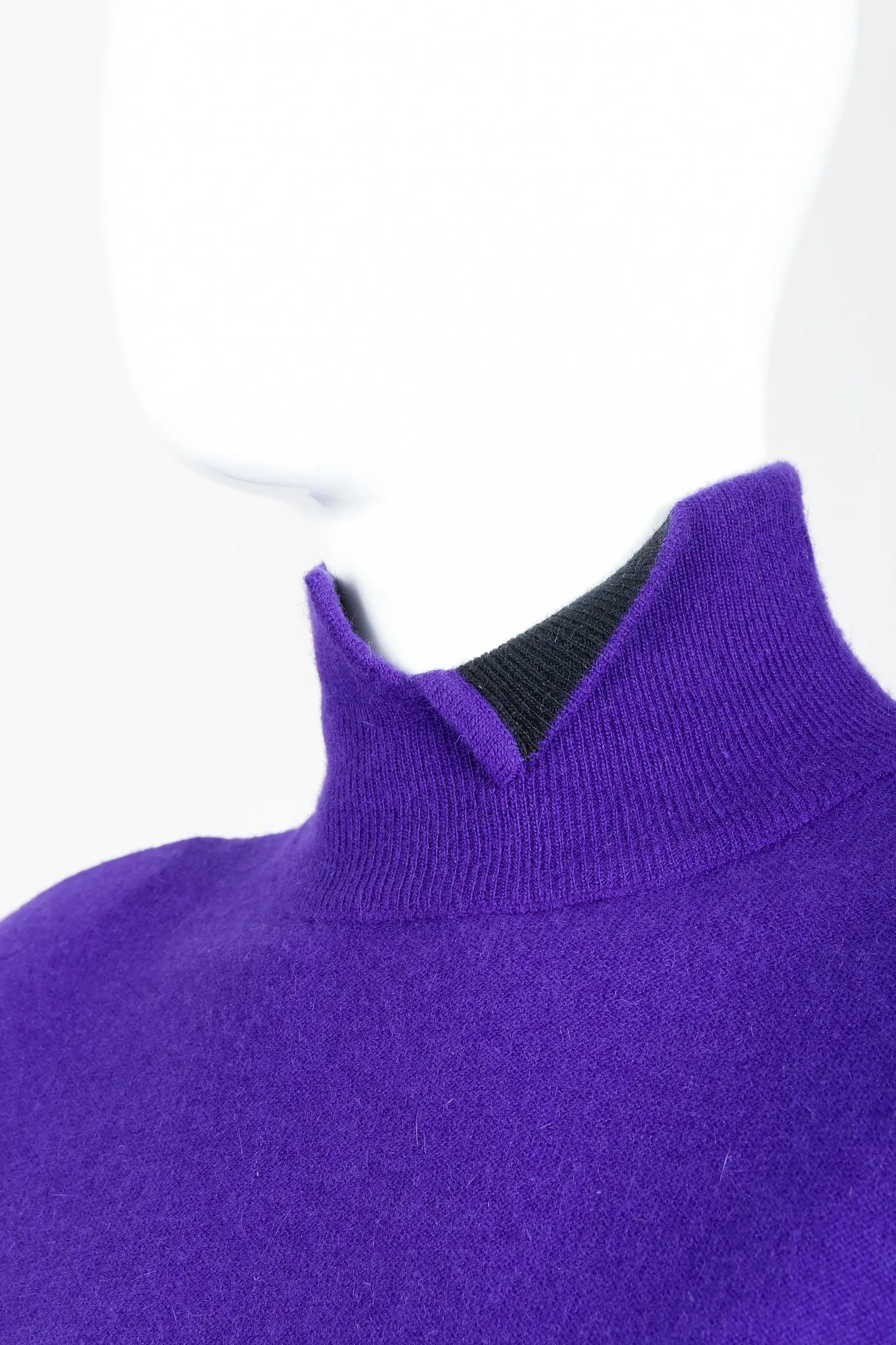 Purple Knit Turtleneck Sweater