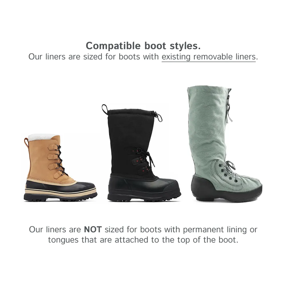 Radiantex™ Replacement Boot Liners (816 GWR) 13" Height - FINAL SALE