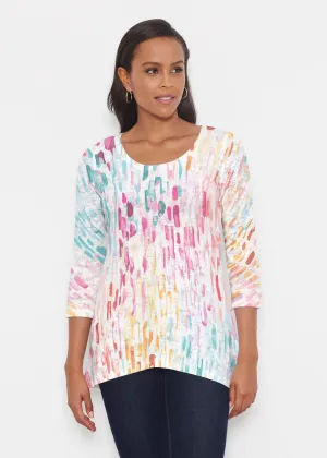 Rainbow Rain (16227) ~ Katherine Hi-Lo Thermal Tunic