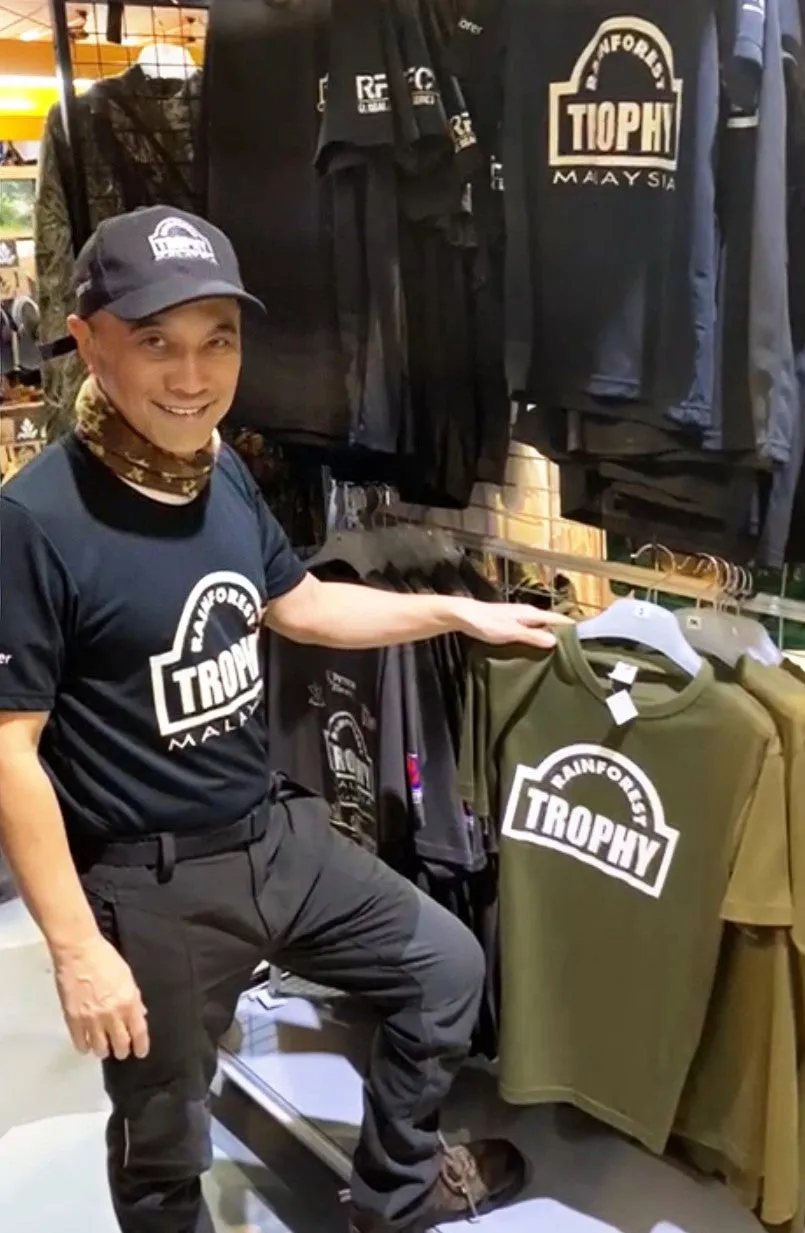 RFT - 2XL ARMY GREEN COTTON T-SHIRT 2019 LTD RAIN FOREST TROPHY