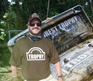 RFT - 2XL ARMY GREEN COTTON T-SHIRT 2019 LTD RAIN FOREST TROPHY
