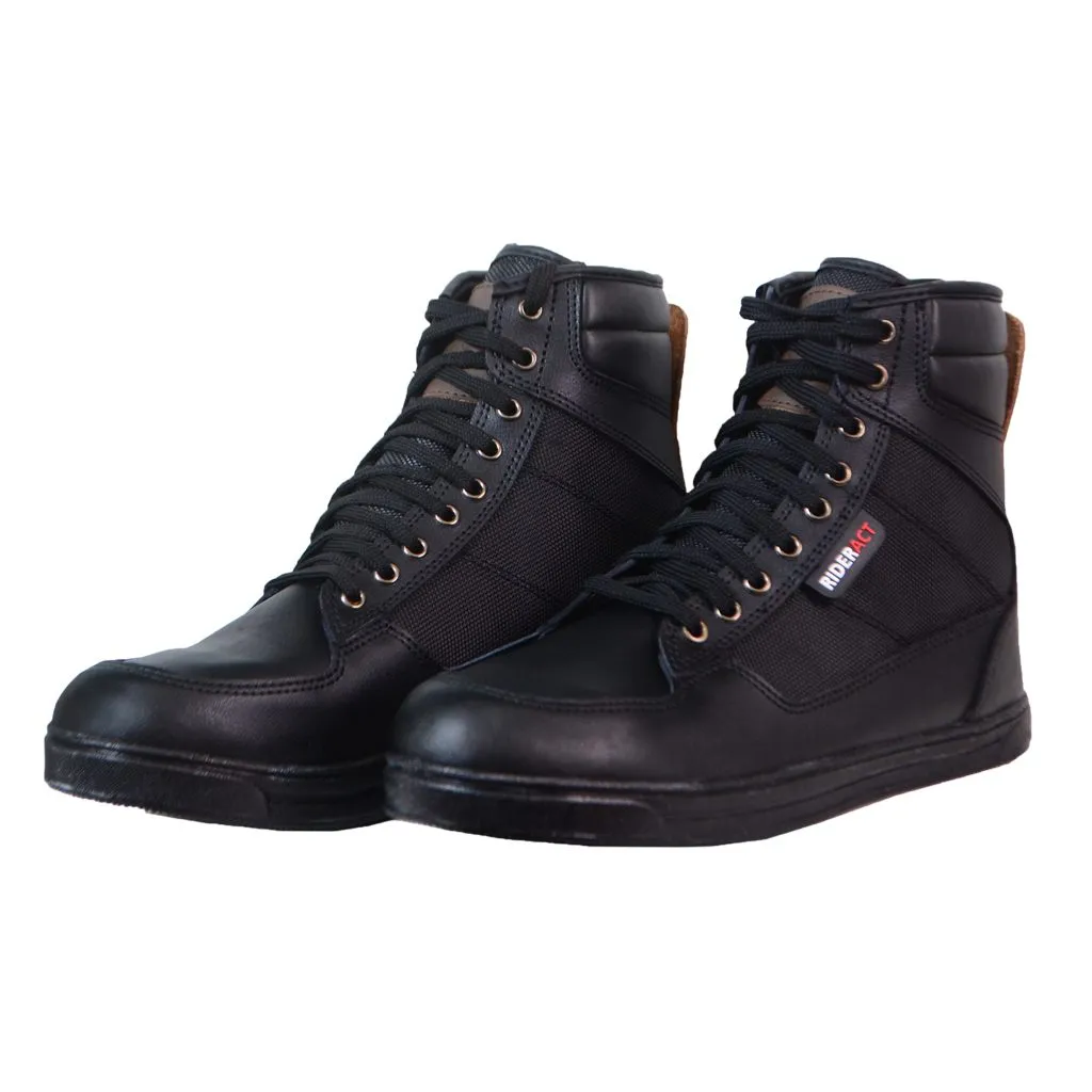 RIDERACT® Men’s Black Riding Sneakers Shoes Motorcycle boots Air