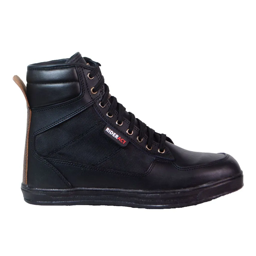 RIDERACT® Men’s Black Riding Sneakers Shoes Motorcycle boots Air