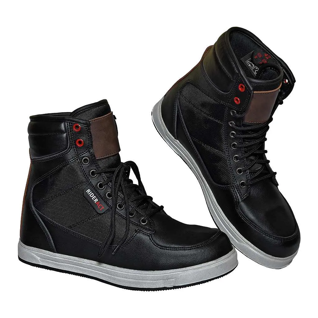 RIDERACT® Men’s Motorcycle Boots Air Black Sneakers Boots