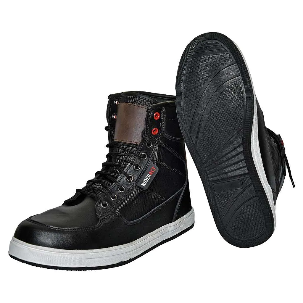 RIDERACT® Men’s Motorcycle Boots Air Black Sneakers Boots