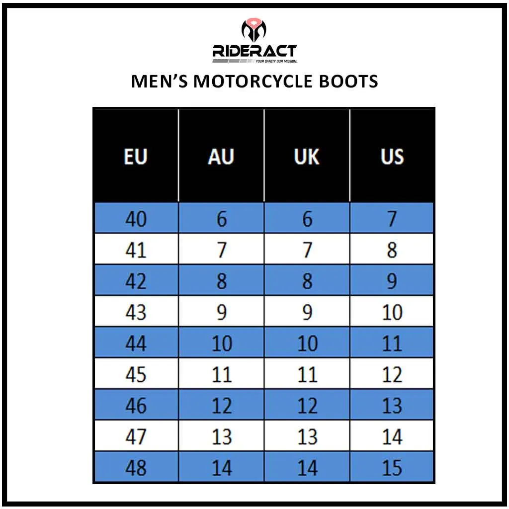 RIDERACT® Men’s Motorcycle Boots Air Black Sneakers Boots