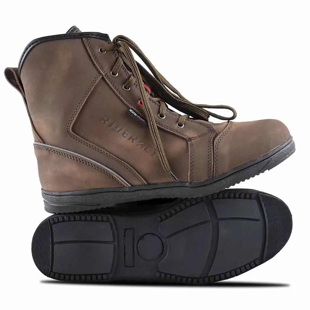 RIDERACT® Men’s Motorcycle Boots Brown Lavender