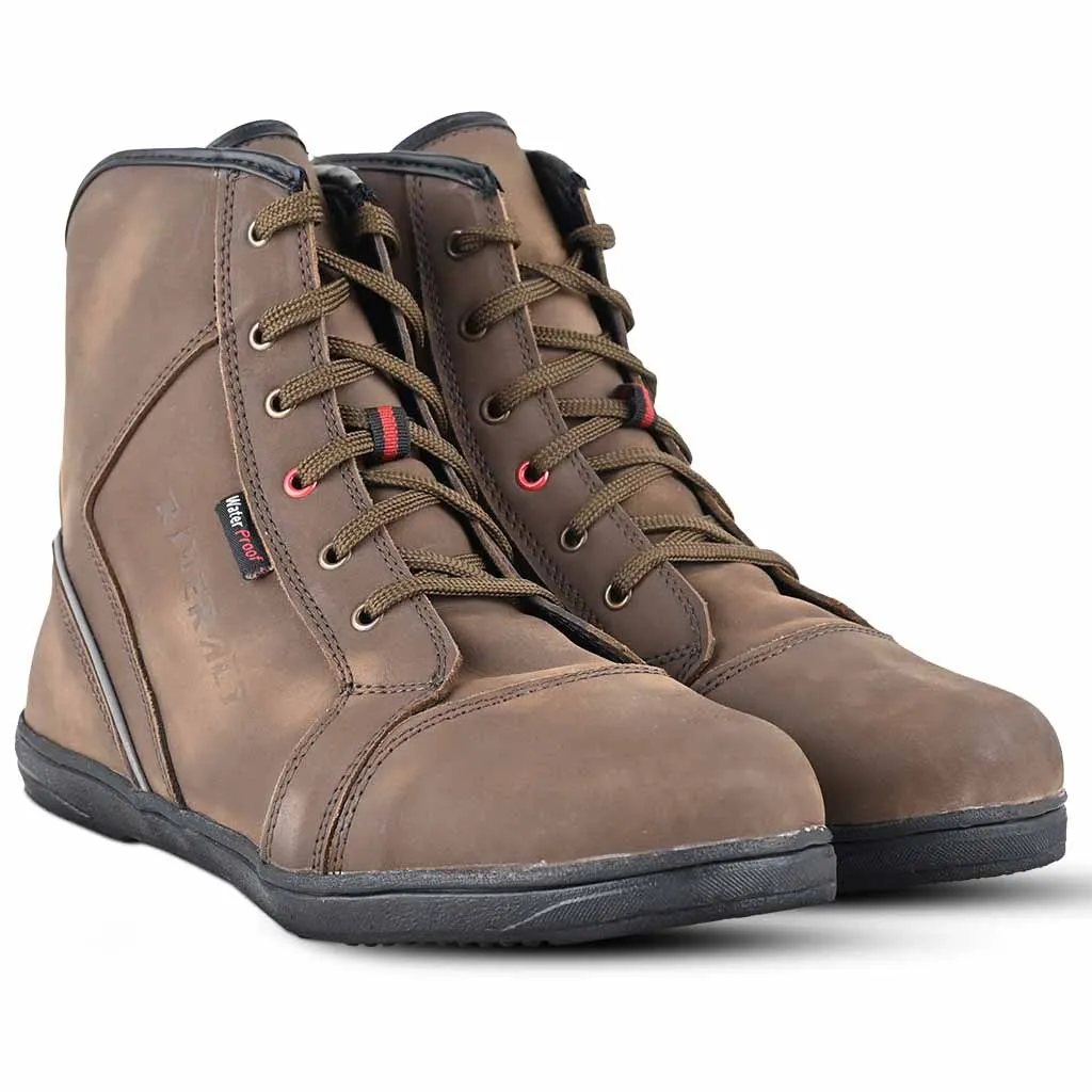 RIDERACT® Men’s Motorcycle Boots Brown Lavender