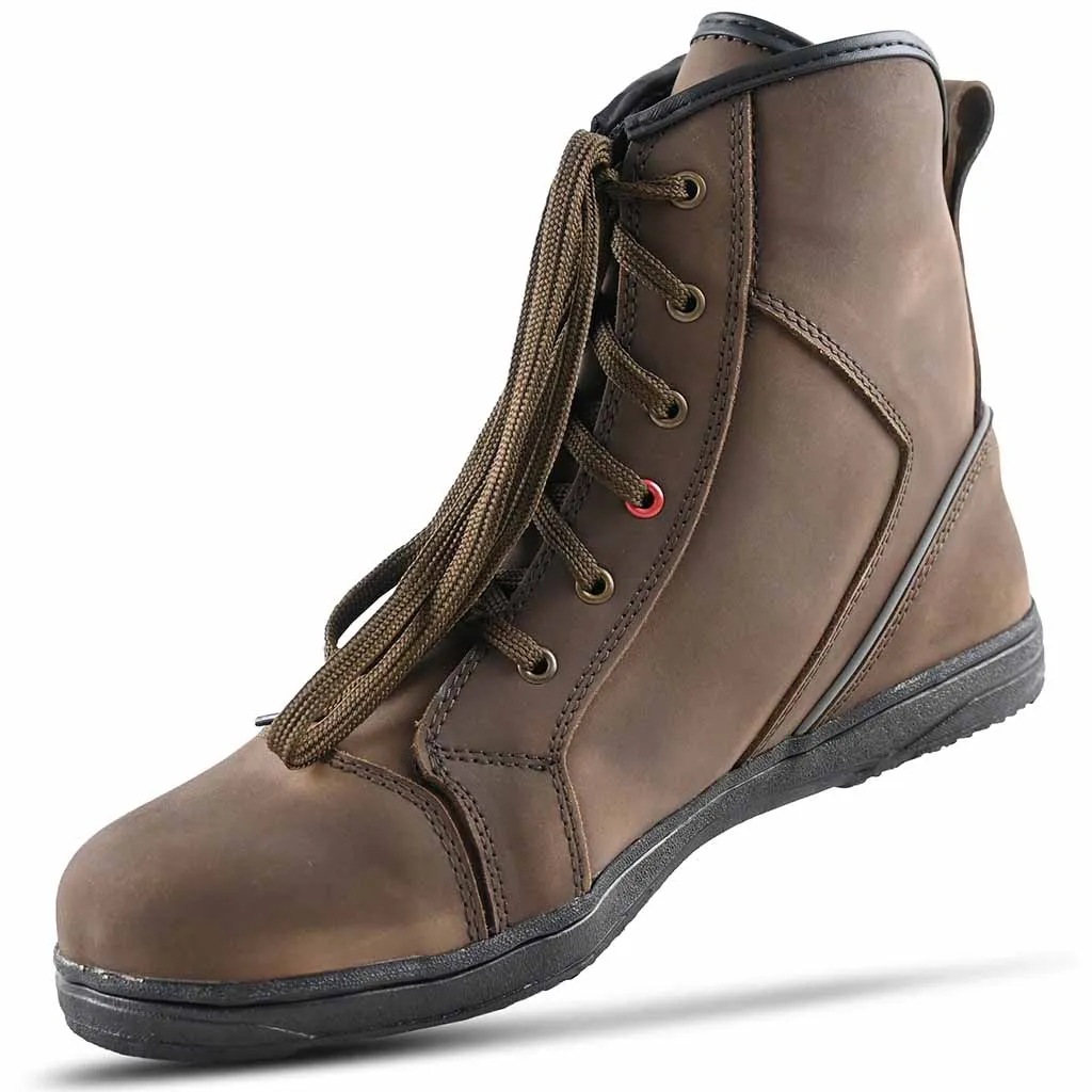 RIDERACT® Men’s Motorcycle Boots Brown Lavender