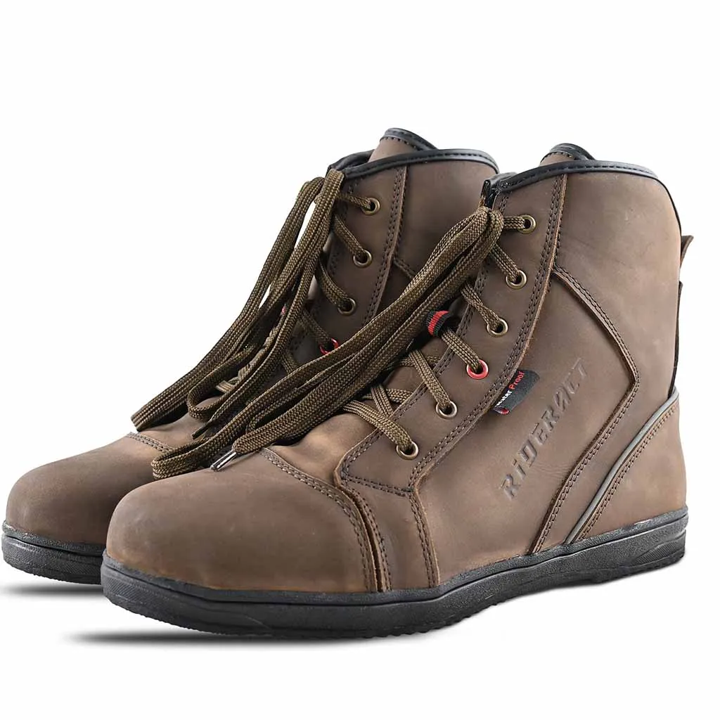 RIDERACT® Men’s Motorcycle Boots Brown Lavender