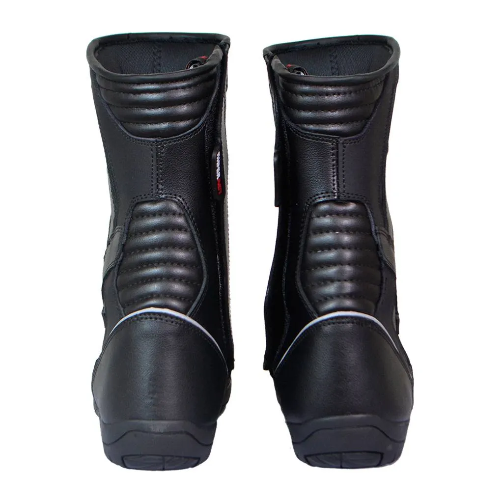 RIDERACT® Men’s Waterproof Motorcycle Boots Black Surface Touring Boots