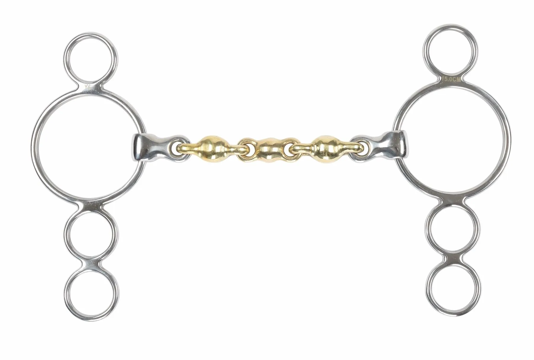Shires Brass Alloy Waterford Three Ring Gag