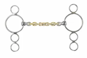 Shires Brass Alloy Waterford Three Ring Gag