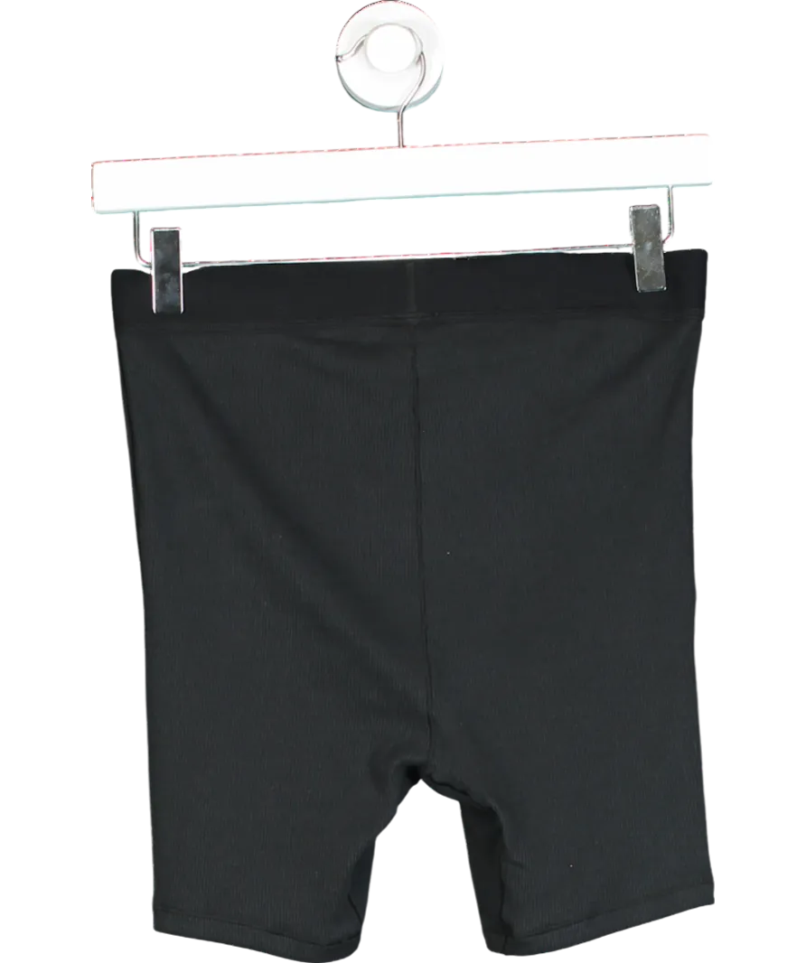 SKIMS Black Cotton Ribbed Boxer UK M