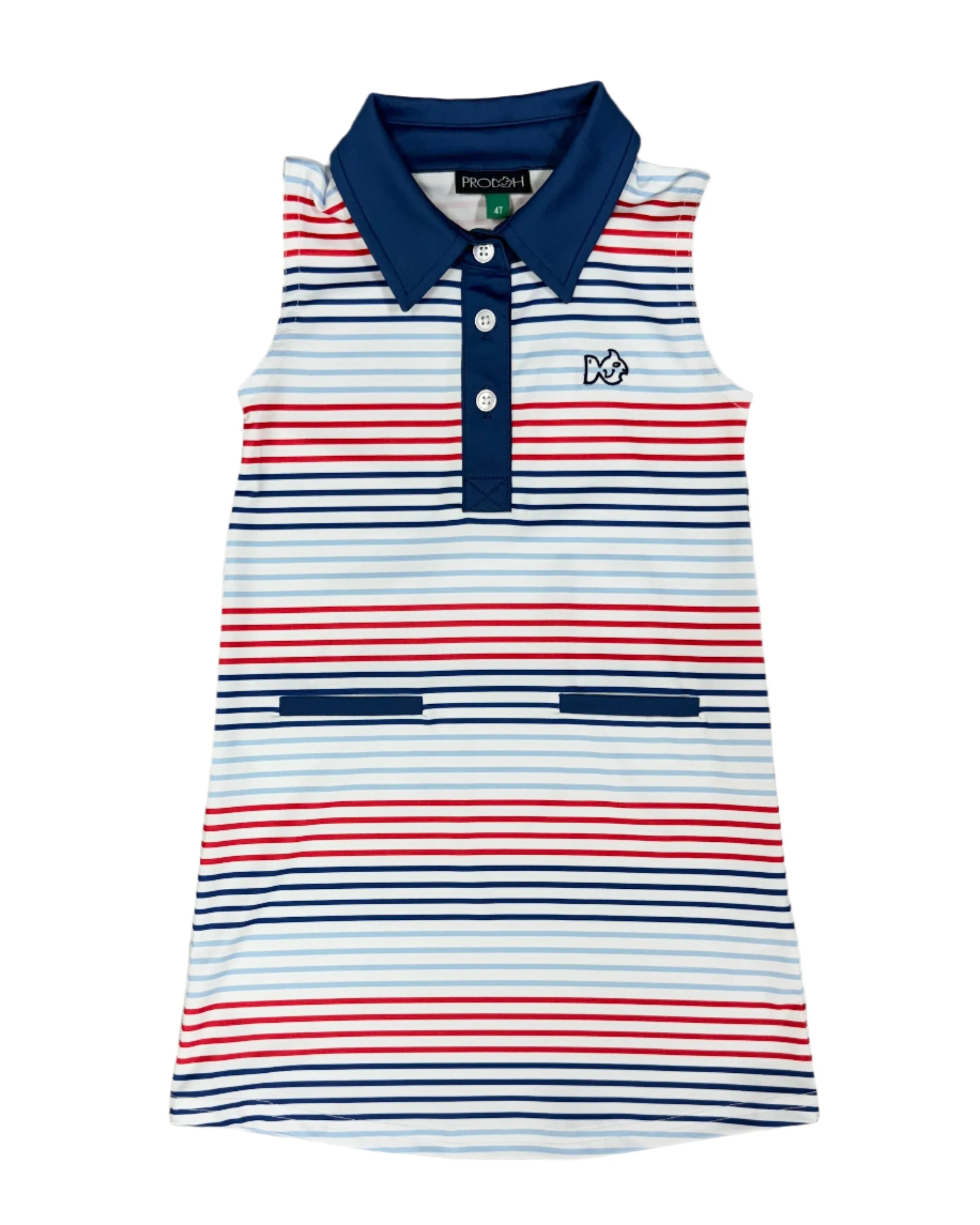 Sleeveless Pro Performance Polo Dress - Americana