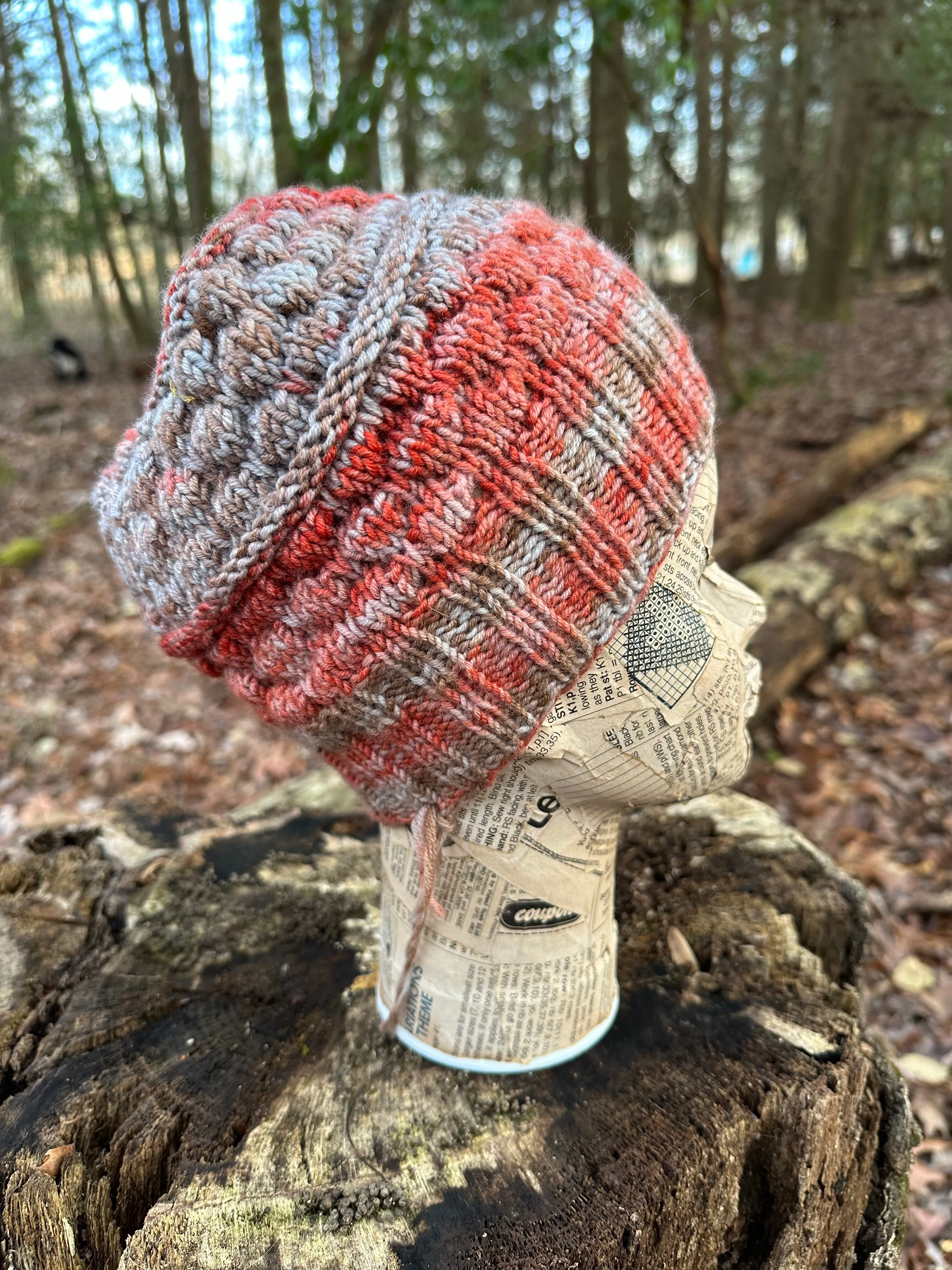 Soft, Super Wash Wool Bauble Hat, open for bun or ponytail FREE SHIPPING