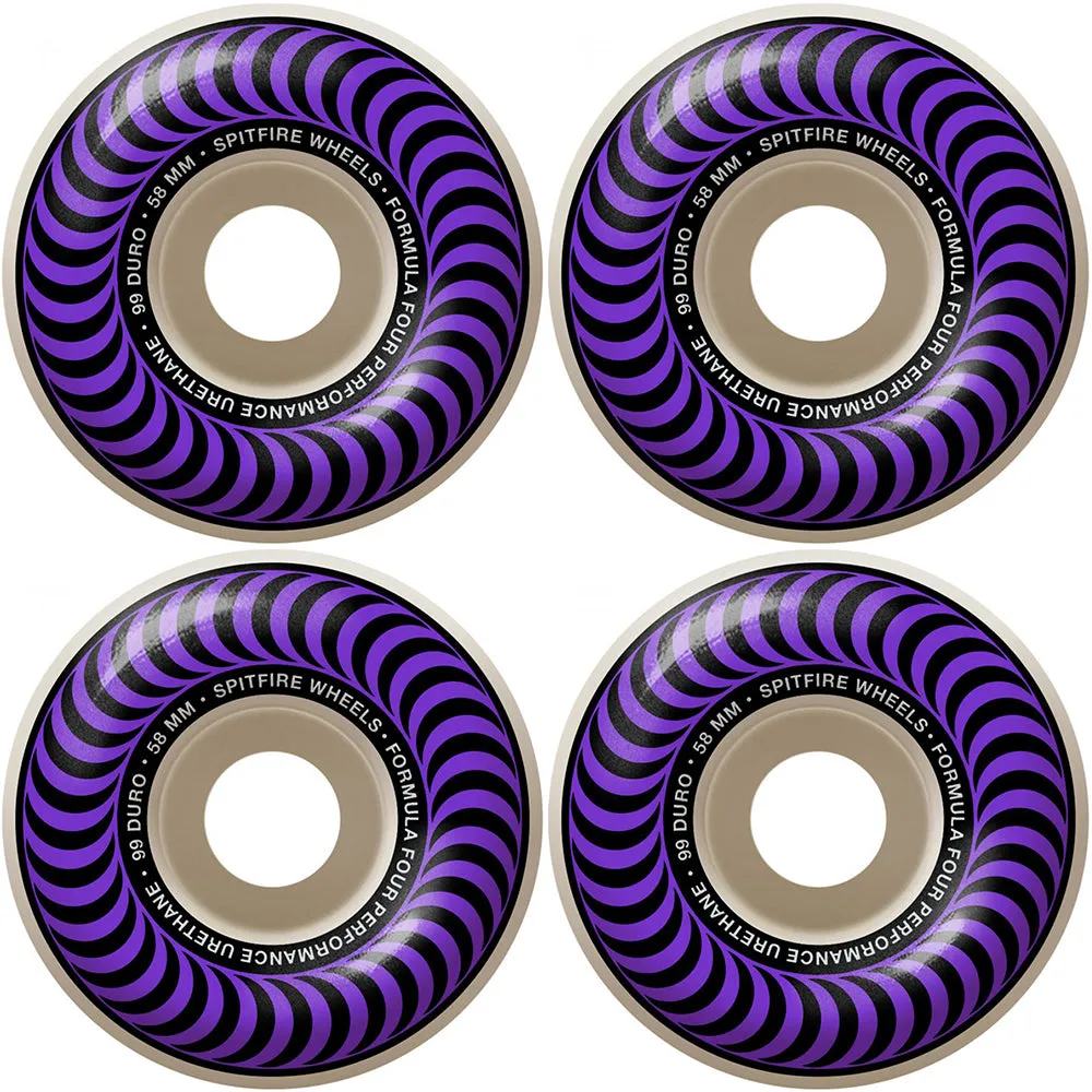 Spitfire Formula Four Classics 99du Purple Wheels 58mm