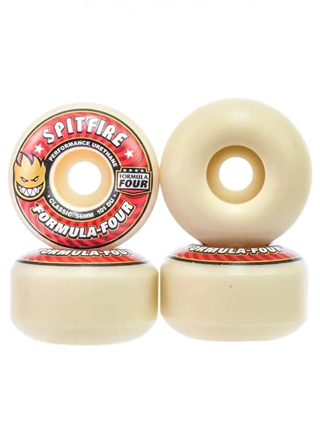 Spitfire Wheels Formula Four Classic Skateboard Wheels 101a 56mm