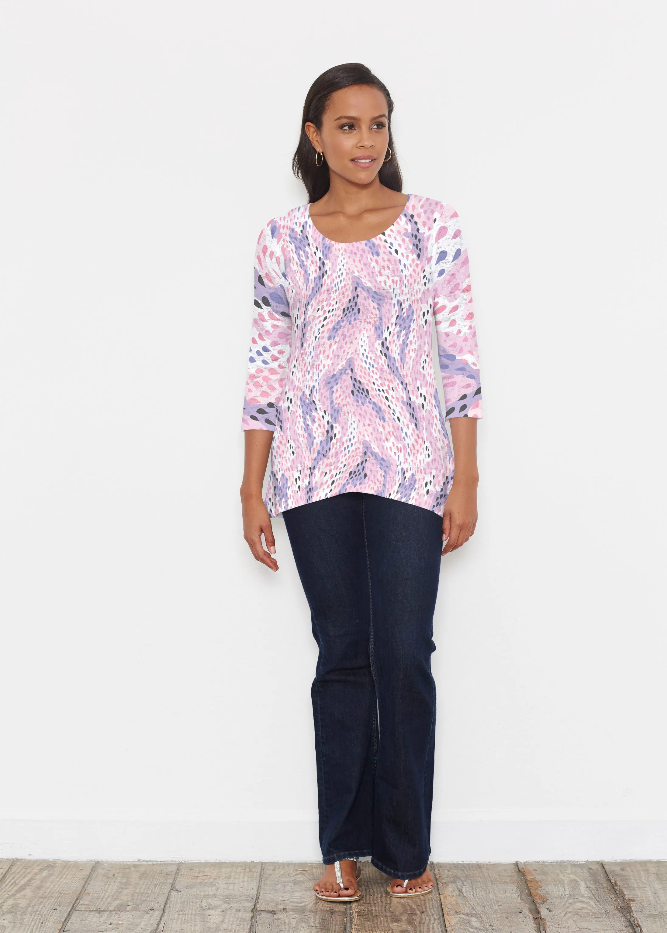 Spring Rain (14268) ~ Katherine Hi-Lo Thermal Tunic