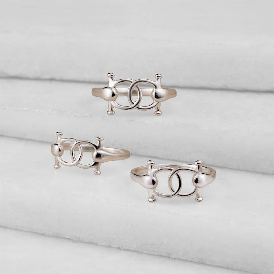 Talisman - Stylized Horse Bit and Sterling Silver on Brass Bracelet
