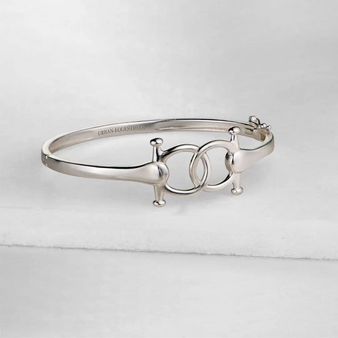 Talisman - Stylized Horse Bit and Sterling Silver on Brass Bracelet