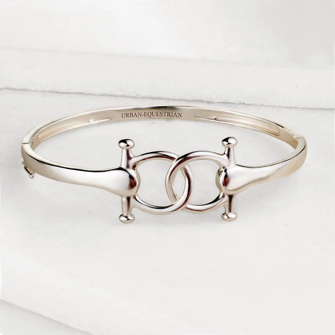 Talisman - Stylized Horse Bit and Sterling Silver on Brass Bracelet