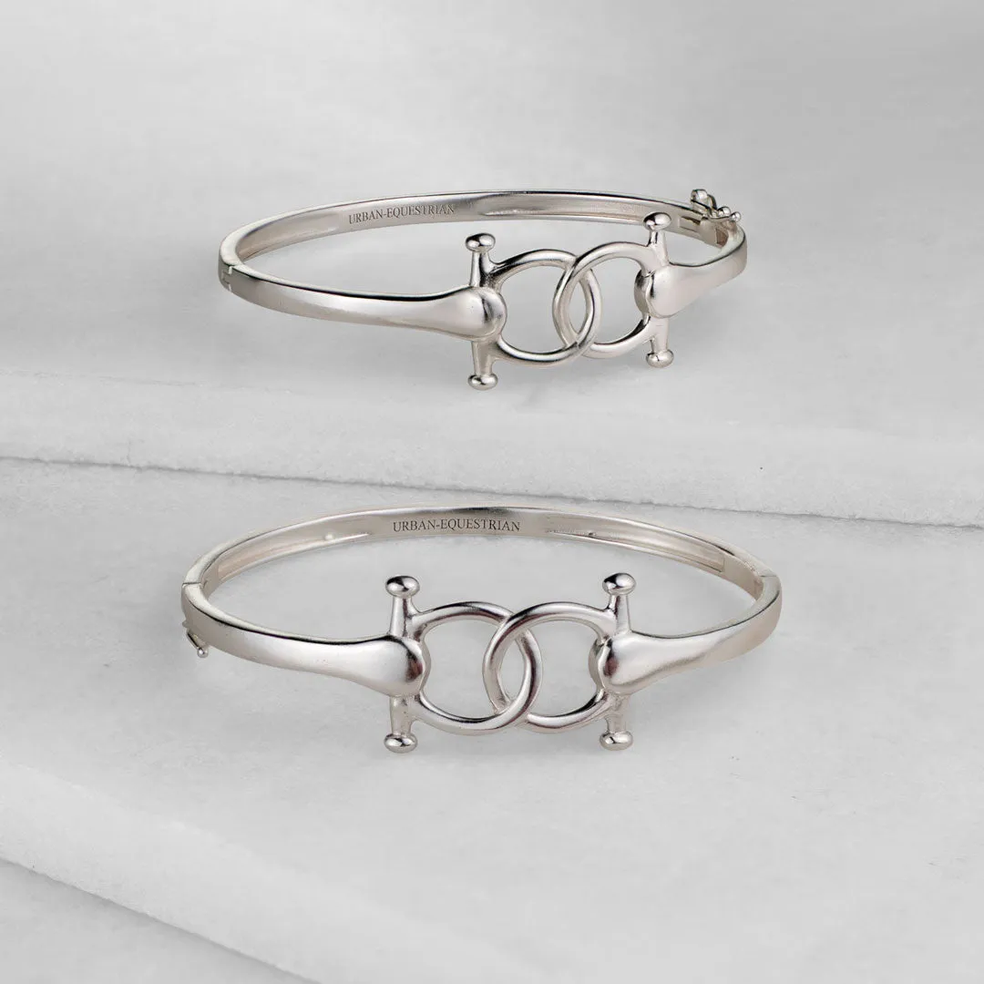 Talisman - Stylized Horse Bit and Sterling Silver on Brass Bracelet