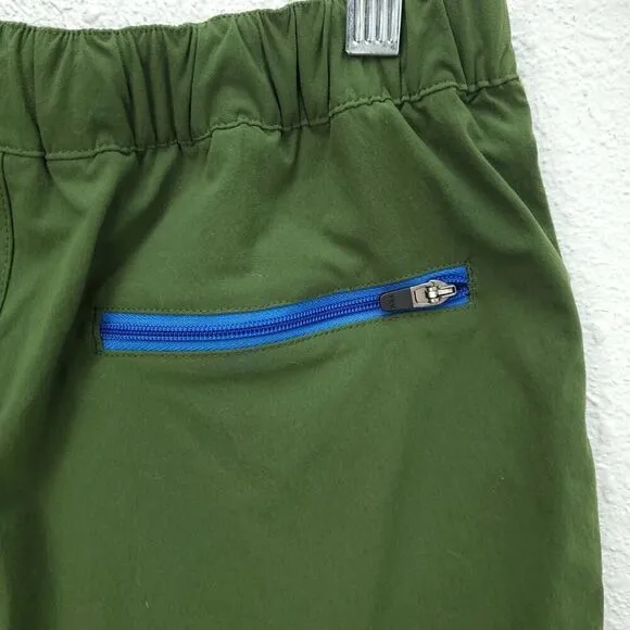 TOPO Designs Olive Green River Quick Dry Outdoor Trail Hiking Buckle Shorts