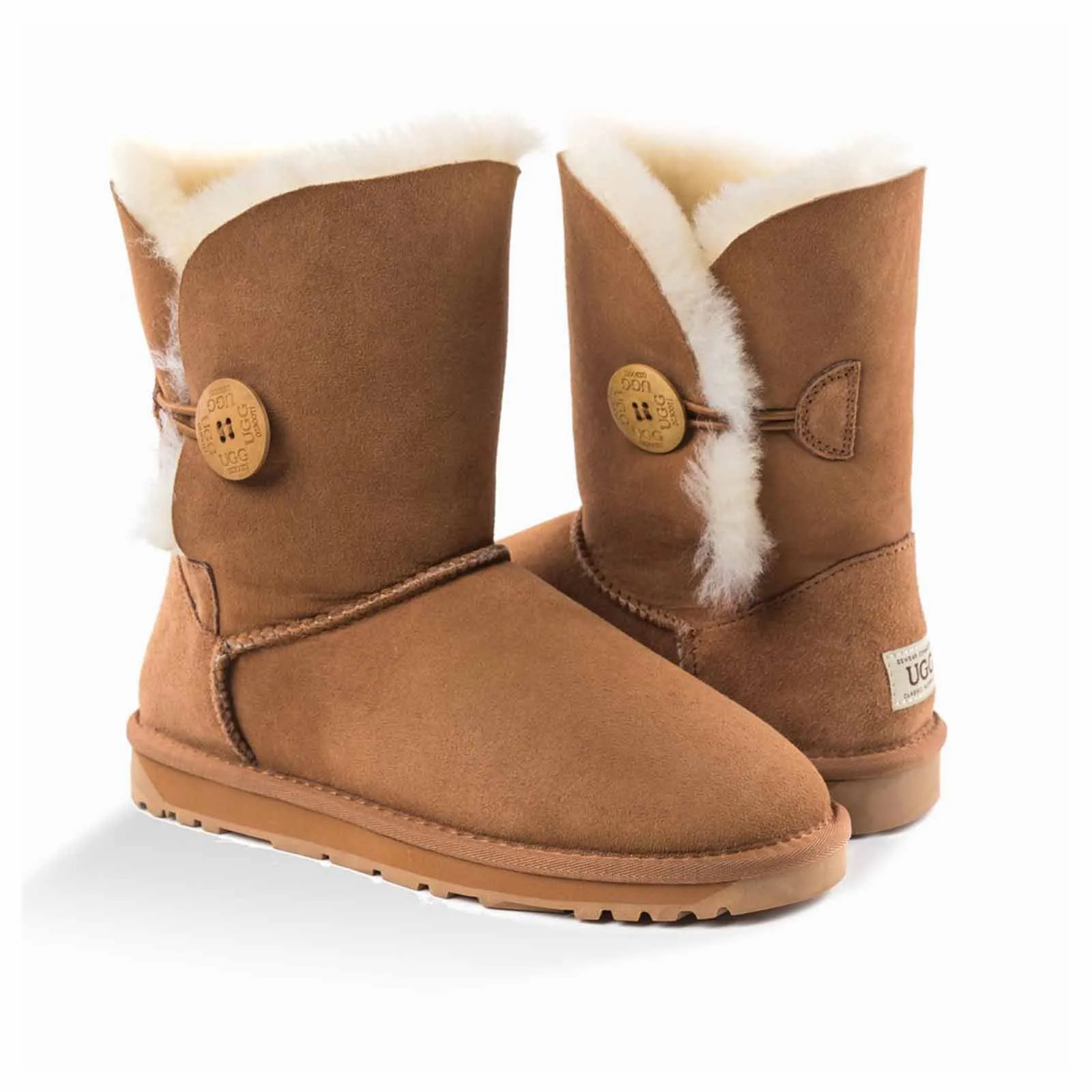 Ugg Boots Classic Short Button Chestnut 36